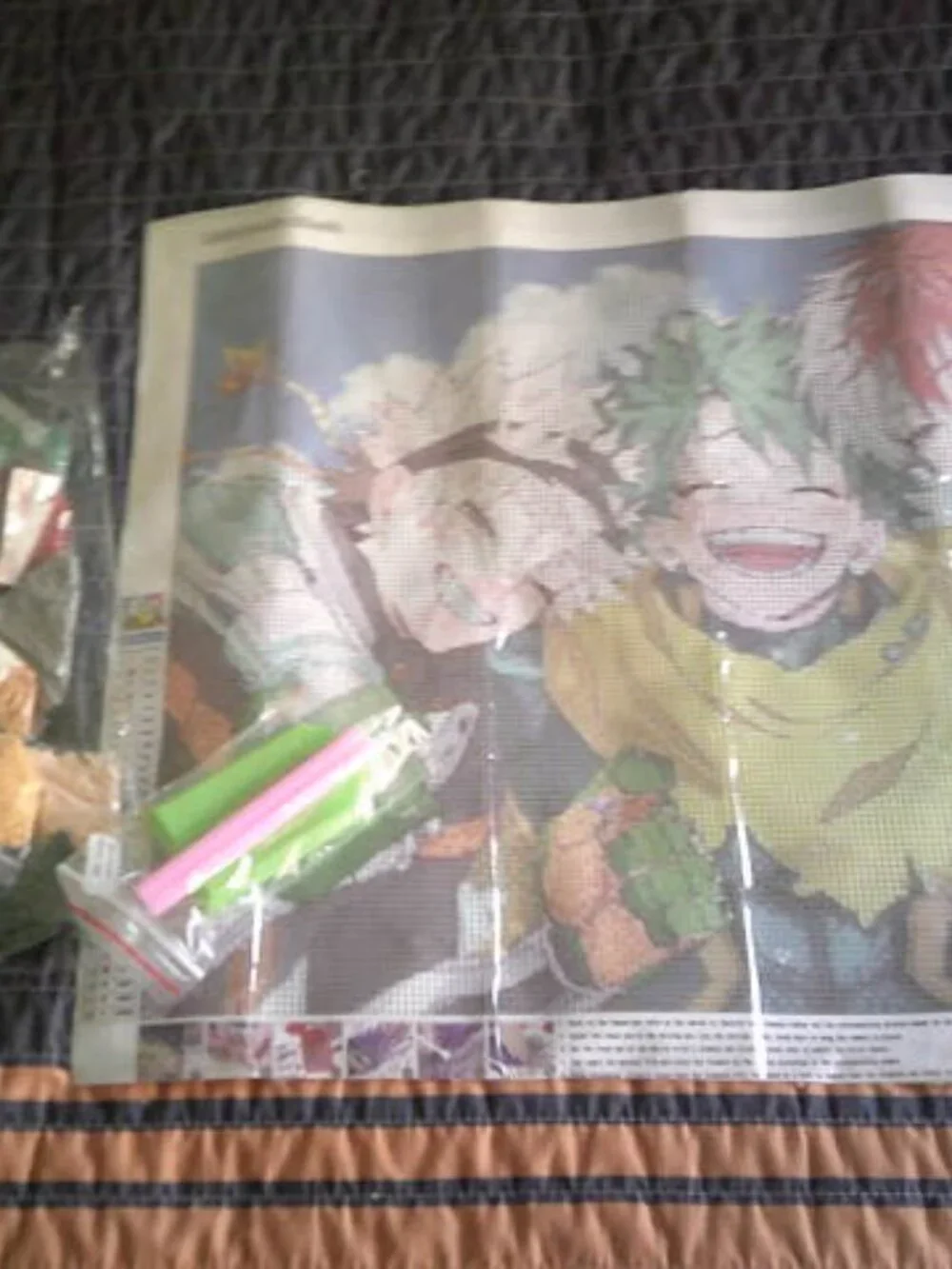 NEW DIAMOND PAINTING CANVAS FEATURING MY HERO ACADEMIA DIY TOOL KIT CRAFTS DEKU
